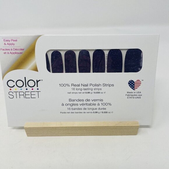 Color Street 100% Real Nail Polish Strips Flake My Day Purple Glitter 16 Pieces - Picture 1 of 5